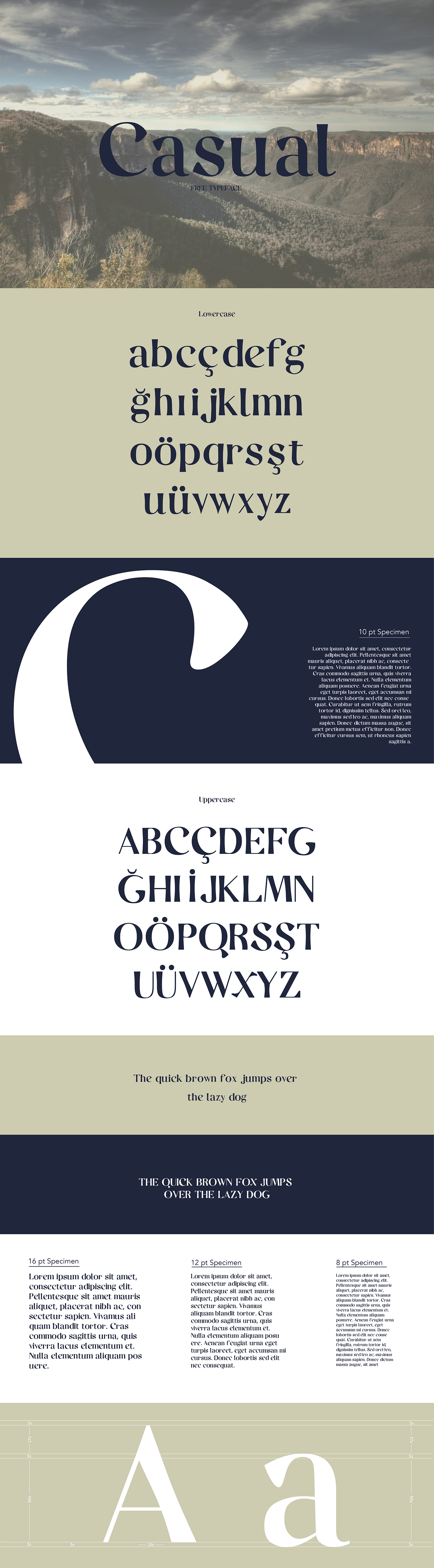 Casual Free Serif Typeface