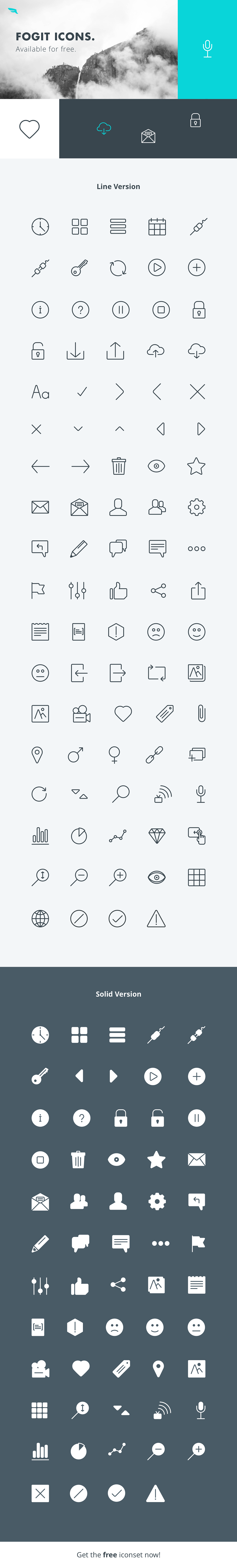 Fogit Free Vector Icon Set