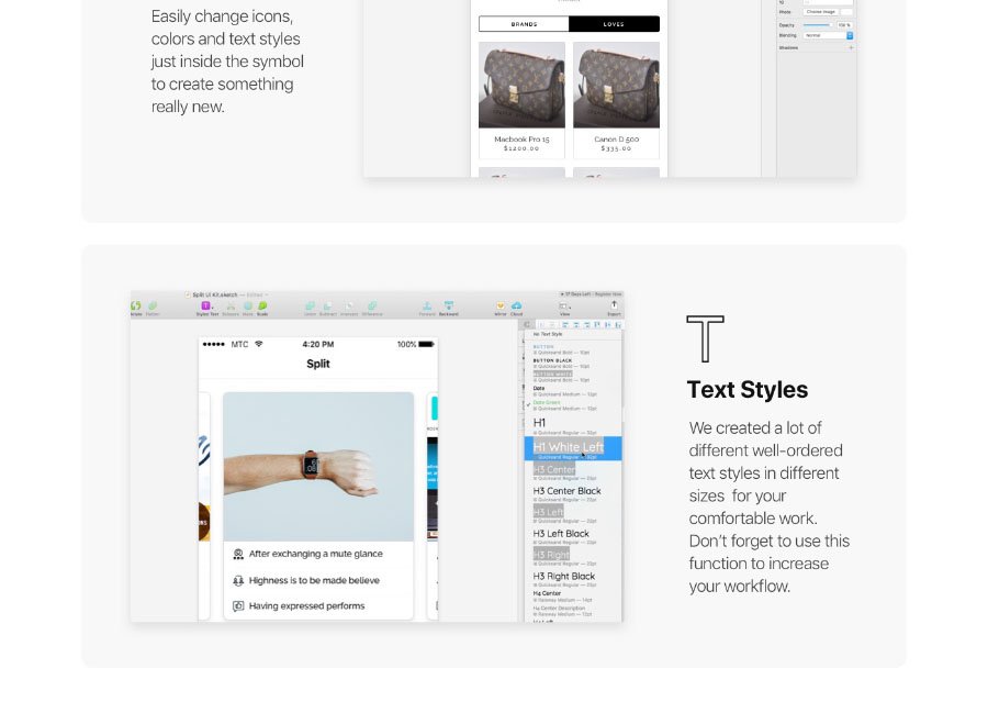 Split iOS UI Kit Free Demo — Free Design Resources