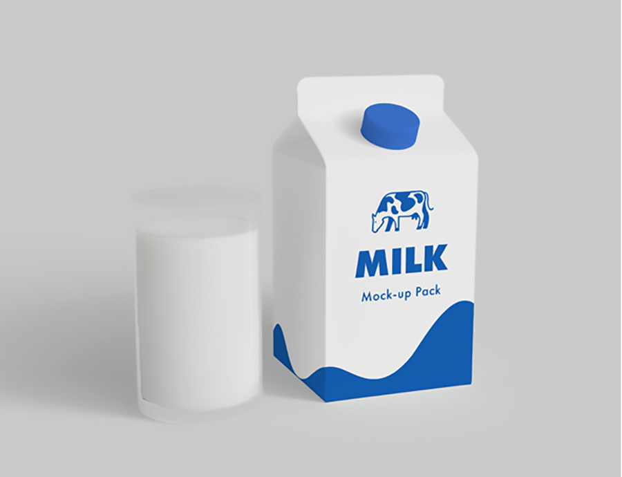 Download free Milk Carton Mockup Free