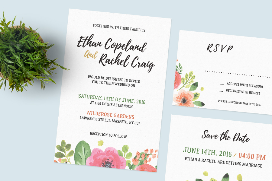 Free Wedding Invitation Set