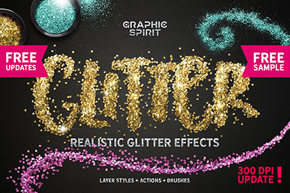 Free Glitter Photoshop Styles