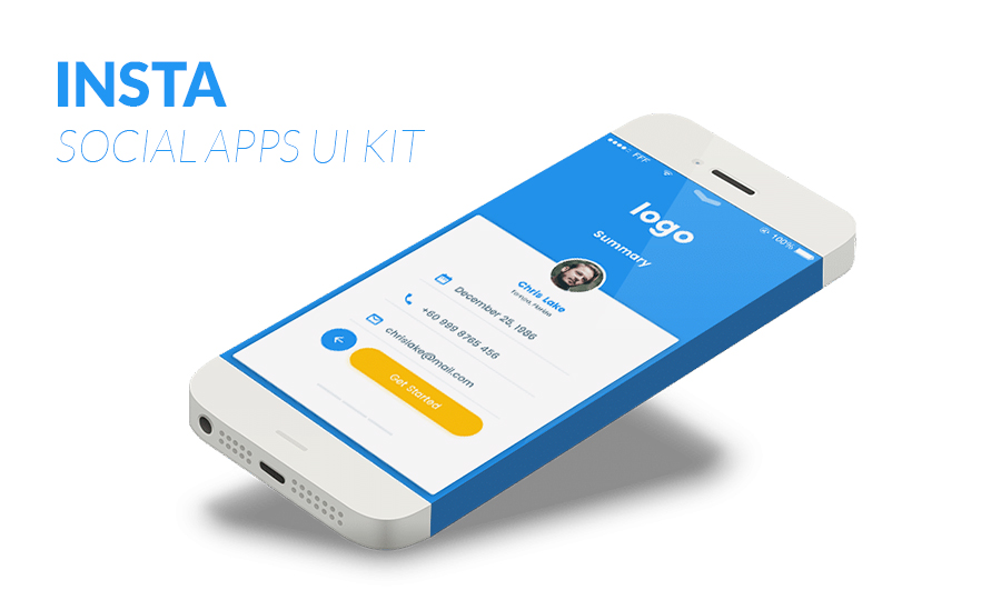 Insta Mobile Apps Free UI Kit