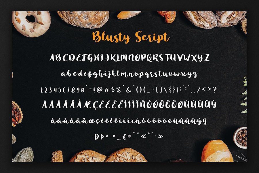 Blusty Script Font Demo