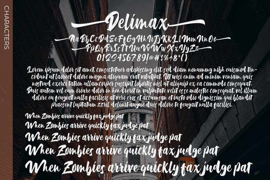 Delimax Brush Font Demo