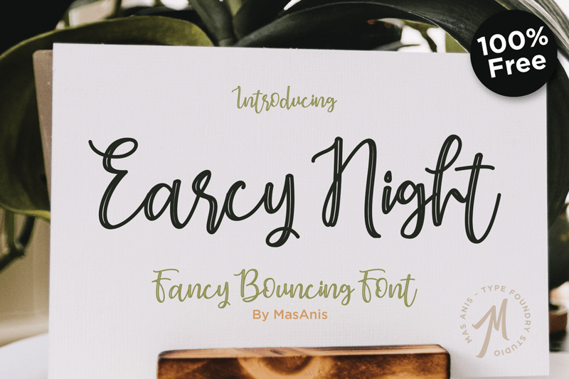 Earcy Night Script Free Font