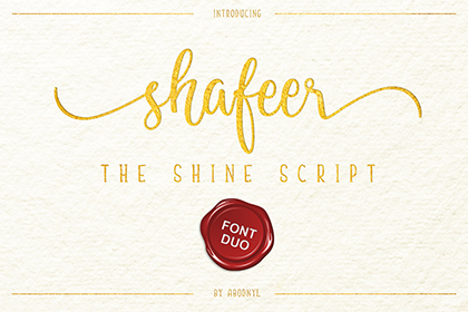 Shafeer Handlettering Font Duo