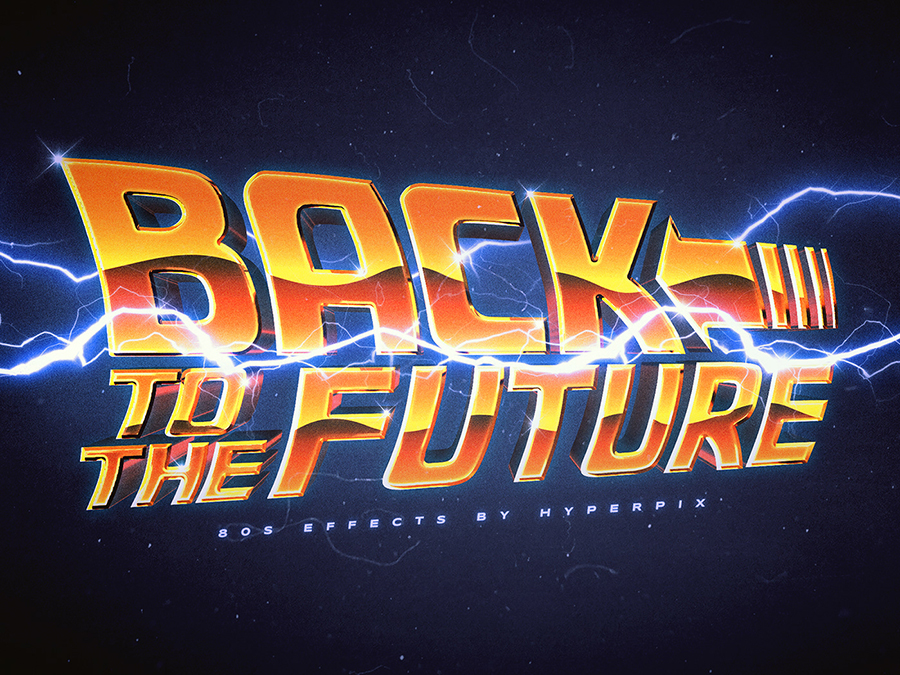 Back to the Future Text Effect
