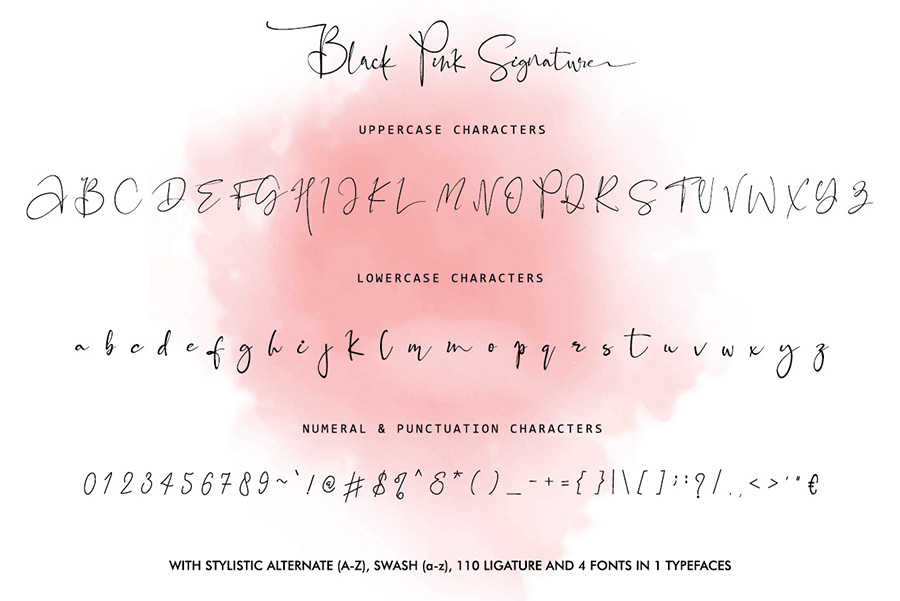 Black Pink Signature Script