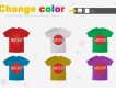Free Colorful T-Shirt Mockup