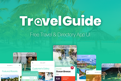 TravelGuide Free App UI Kit