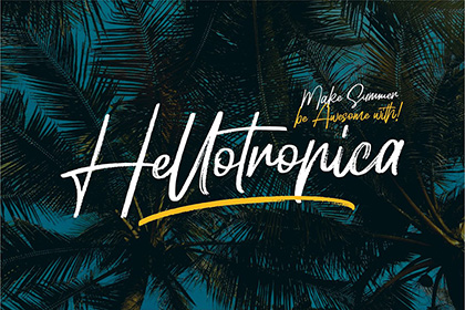 Hellotropica Handbrush Font