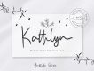Kathlyn Signature Font Demo
