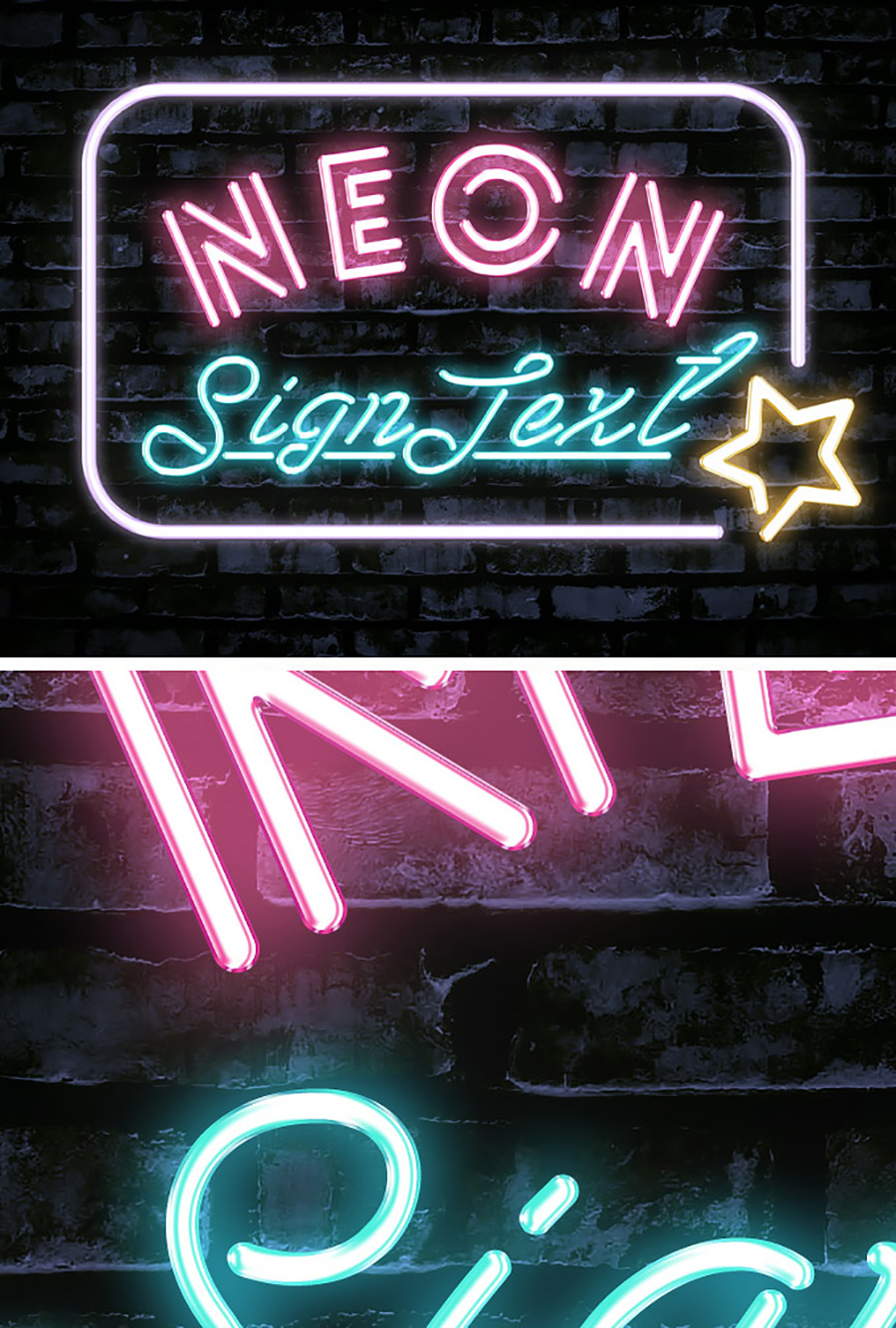 Colorful NeonSign Text Effect
