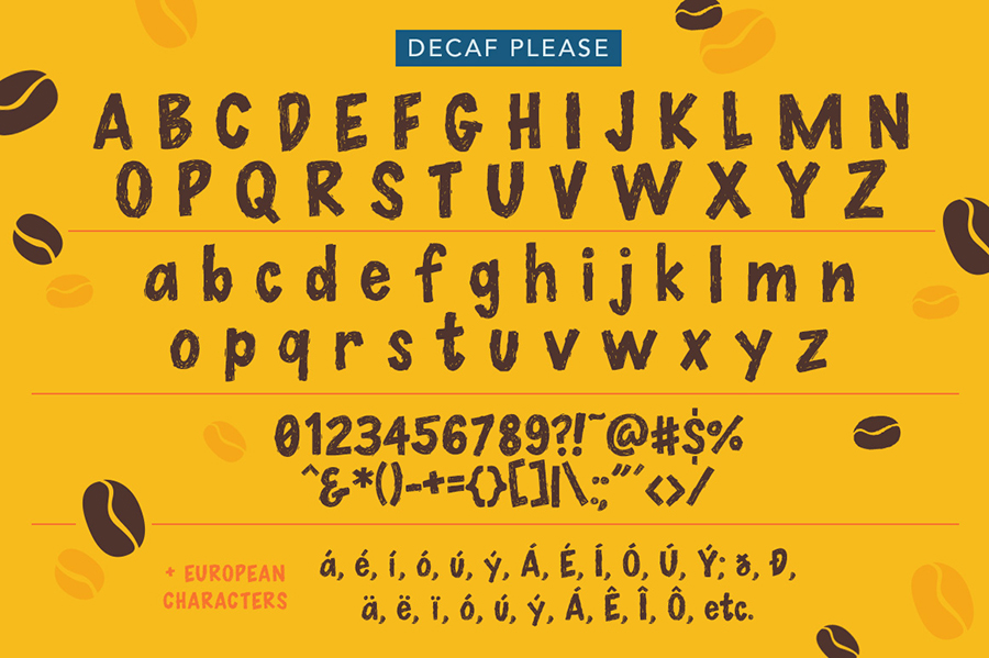 Decaf Free Display Font