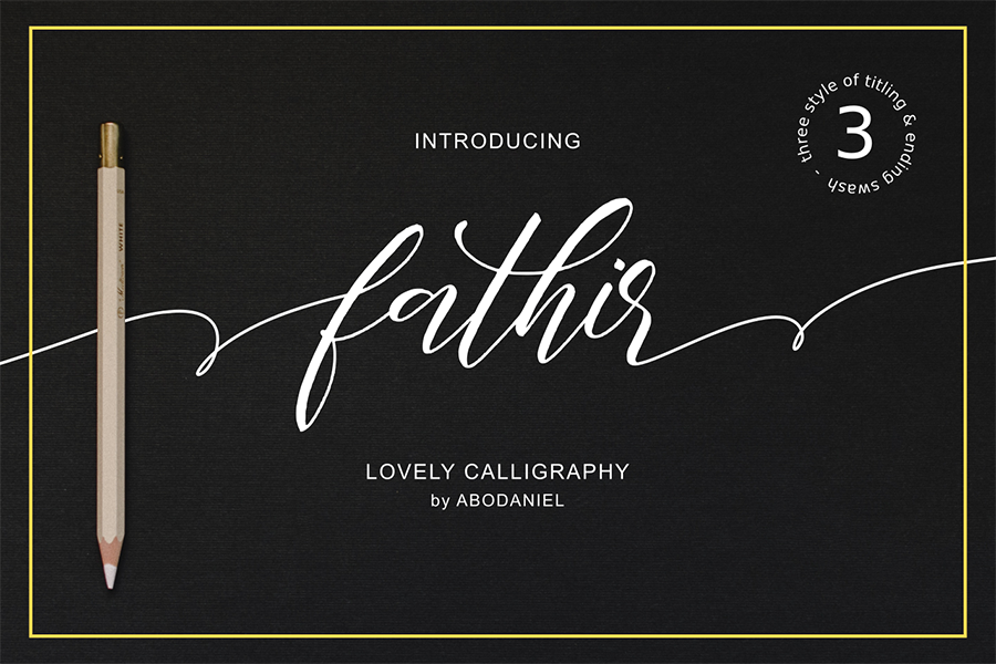 Fathir Lovely Calligraphy Script