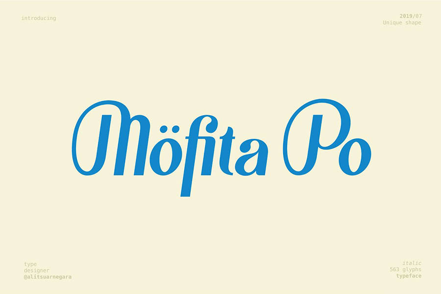Mofita Display Font Demo