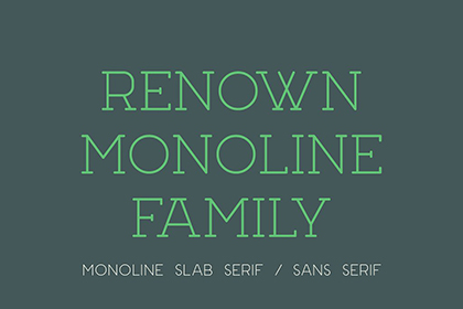 Renown Monoline Font Demo