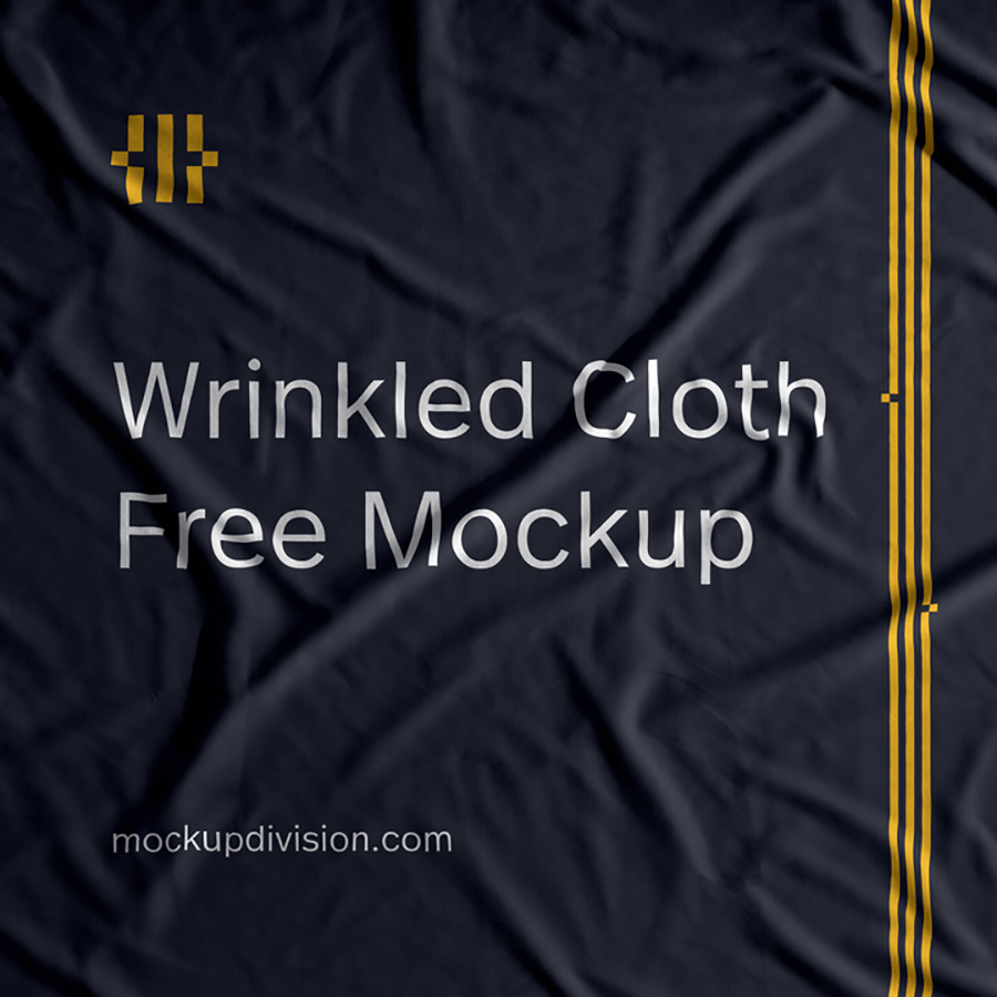 Free Wrinkled Cloth Mockup