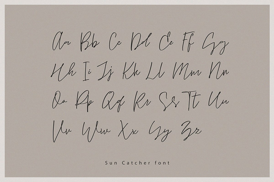 Sun Catcher Handwritten Script
