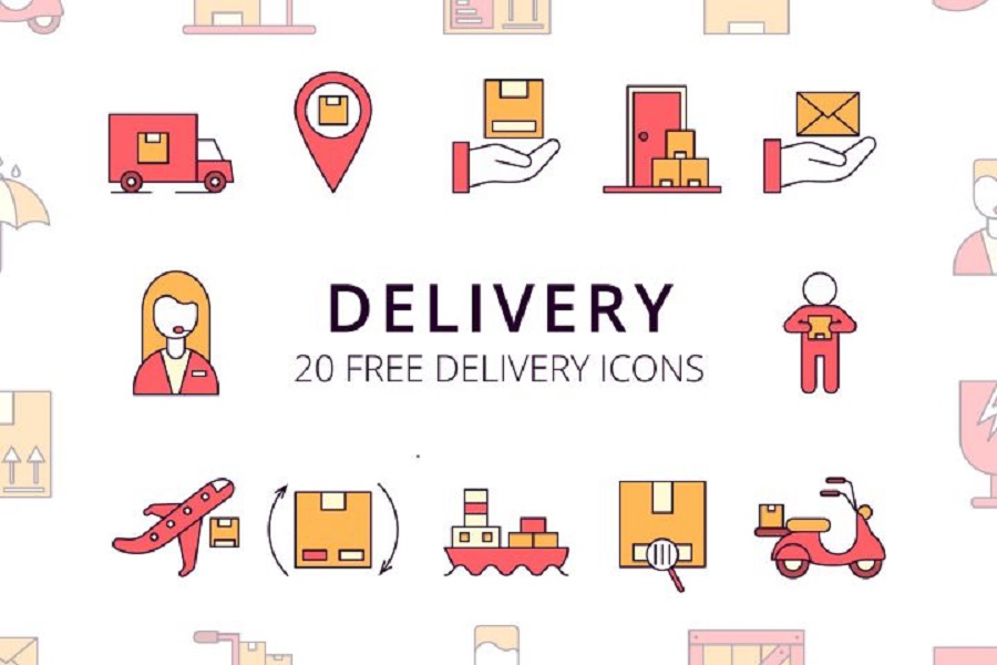 Delivery Vector Free Icon Set