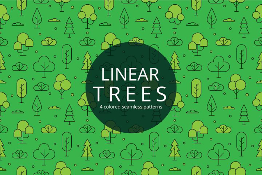 Linear Tree Seamless Pattern