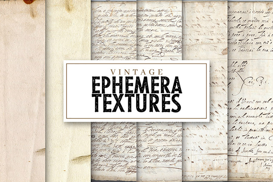 Free Vintage Ephemera Papers 2 – Free Design Resources