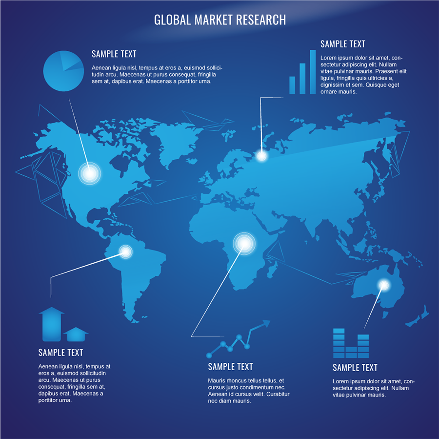 Futuristic World Map Design