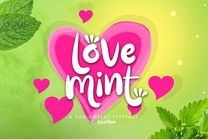 Love Mint Display Font Demo