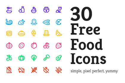 30 Yummy Vector Icon Pack