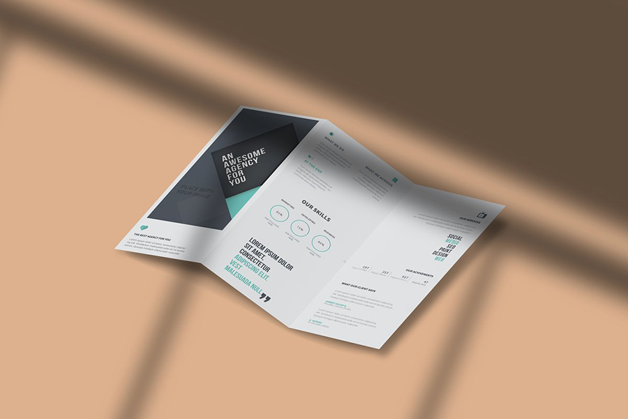 Trifold Brochure Mockup For Business