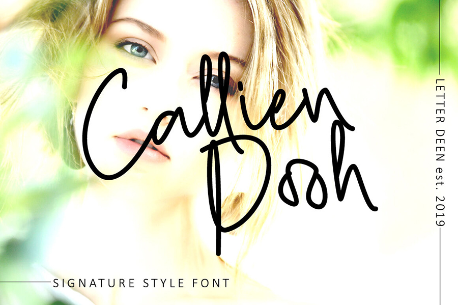 Callien Pooh Handlettering Font