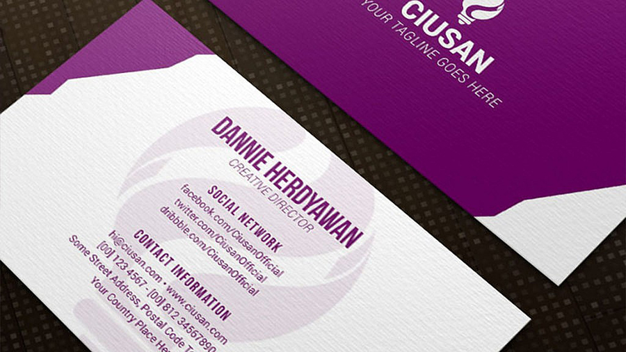 Purple Business Card Template