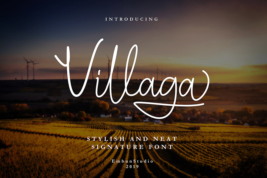 Villaga Stylish Signature Font