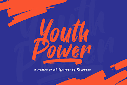 Youth Power Modern Brush Font