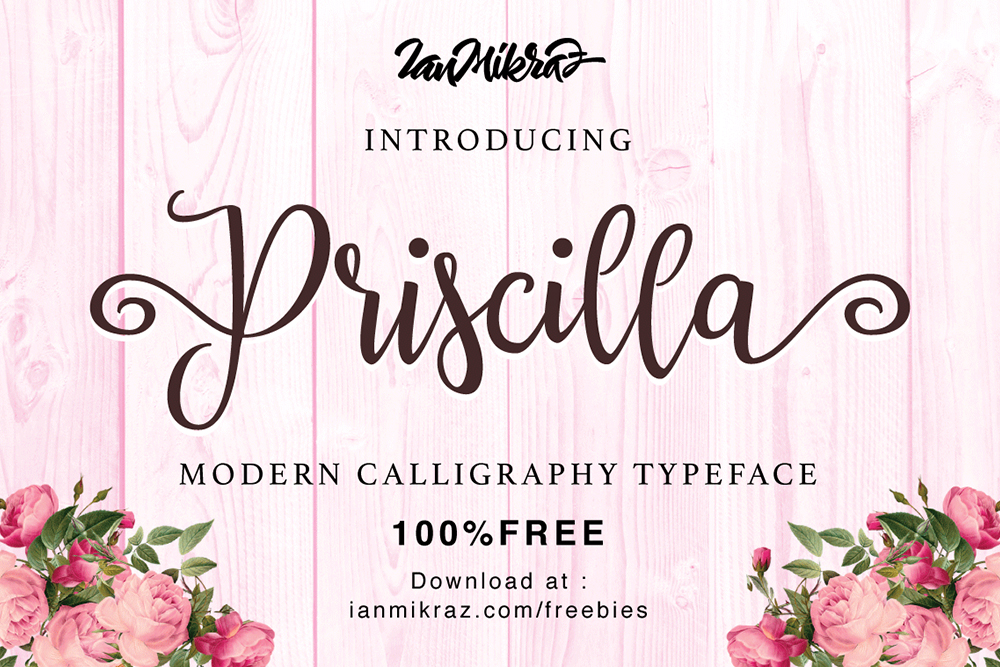 Priscilla Script Free Typeface