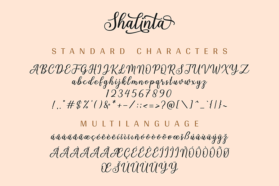 Shalinta Luxury Calligraphy Font
