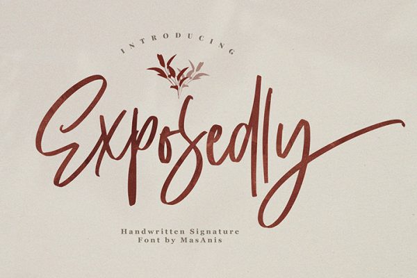Free Exposedly Script Font