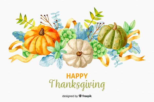 Free Pumpkin Thanksgiving Watercolor