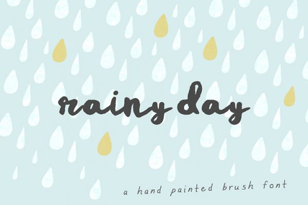 Rainy Day Brush Free Font
