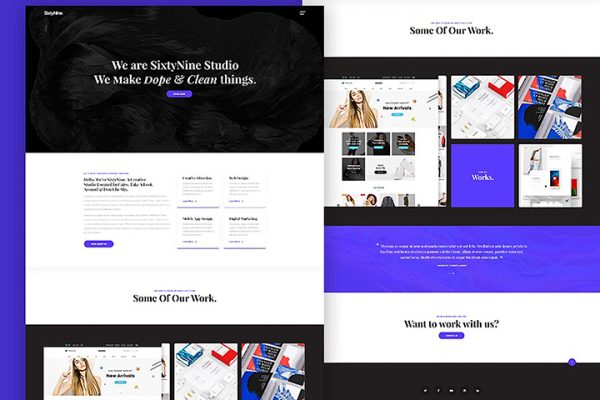 SixtyNine Agency Free PSD Template