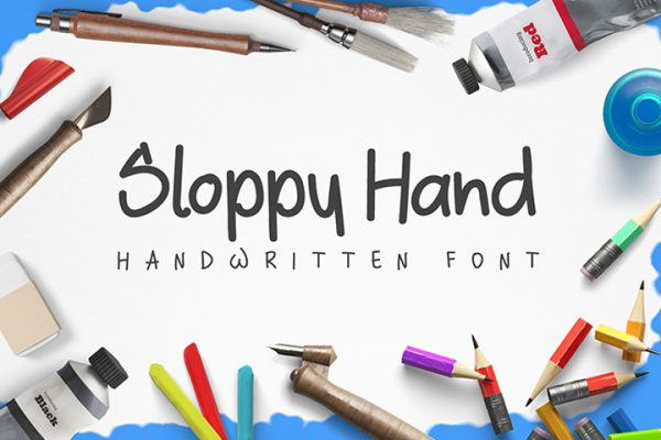 Sloppy Hand Free Typeface