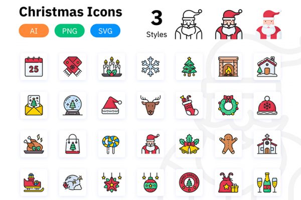 Free Christmas icons Vector