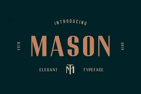 Free Mason Elegant Typeface Font
