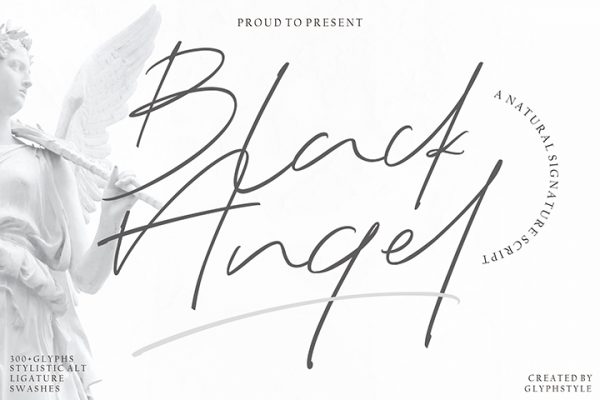 Free Black Angel Signature Script