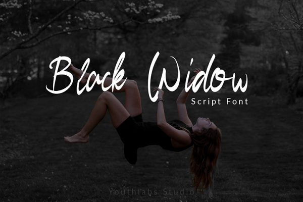Free Black Widow Script Font