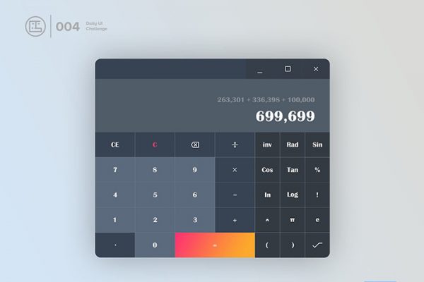 Free Calculator UI Template