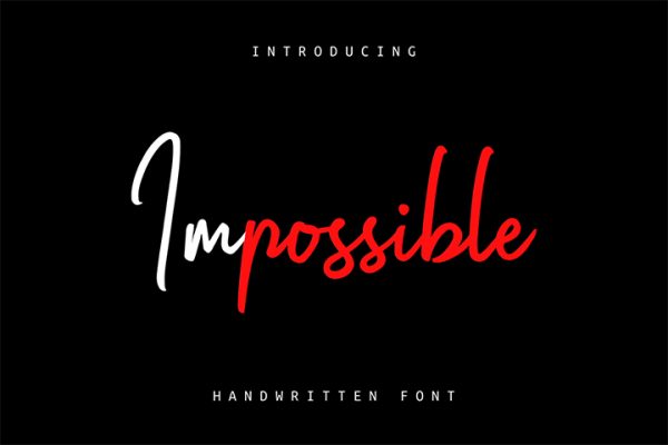 Free Impossible Handwritten Font