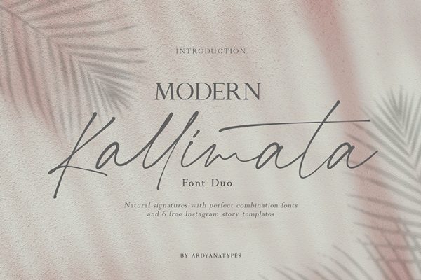 Free Modern Kallimata Script Font