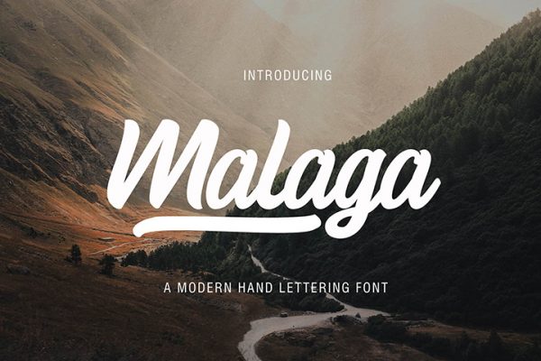 Malaga Modern Script Free Typeface